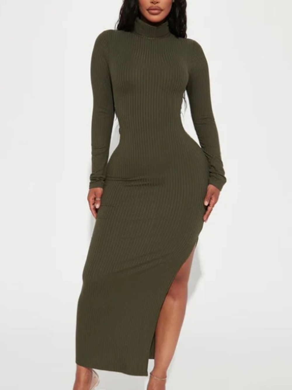 FASHION NOVA “Monique Ribbed Maxi Dress”